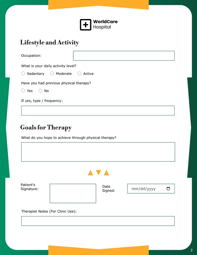 Physical Therapy Intake Form Template - Seite 3