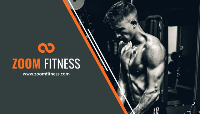 Dark Fitness Trainer Business Card - Page 1