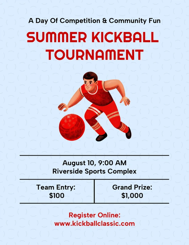 Kickball Tournament Flyer Template Kickball Tournament Flyer Template