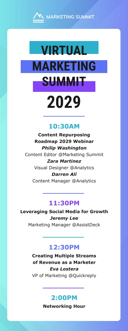 Virtual Marketing Summit Event Program