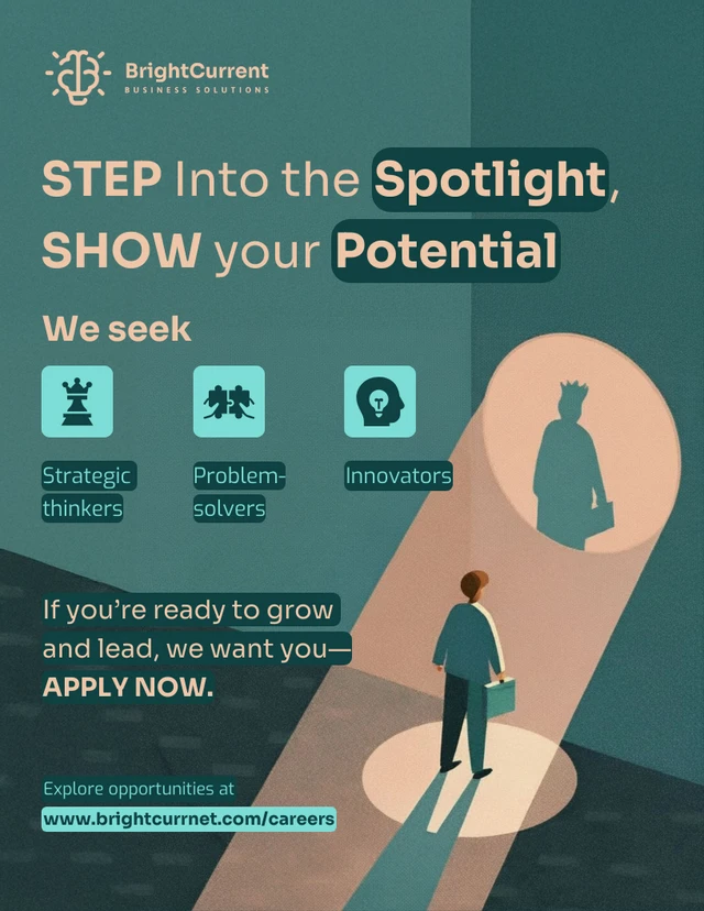 Plantilla de Folleto de Adquisición de Talento para Negocios