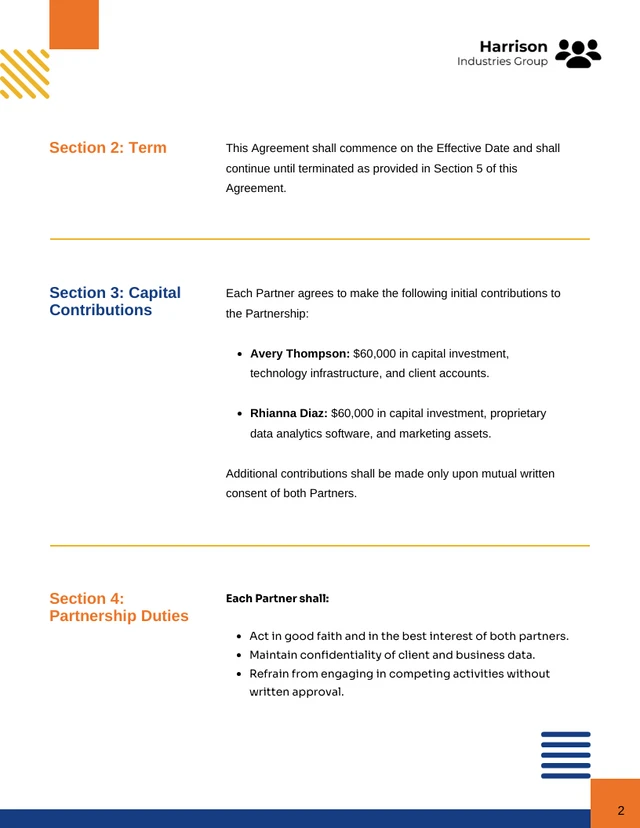 Strategic Partnership Agreement Template - Pagina 2