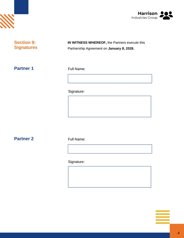 Strategic Partnership Agreement Template - Pagina 4