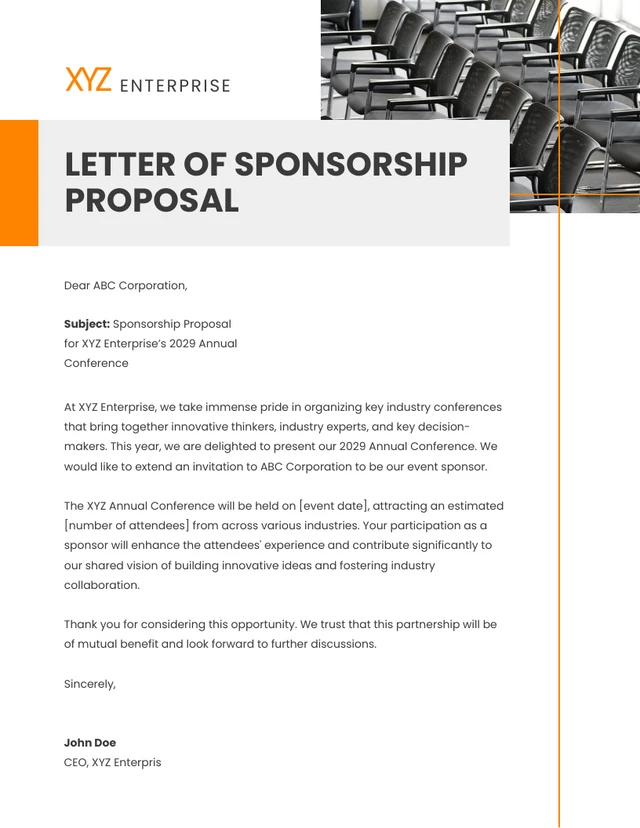 White And Orange Simple Sponsorship Proposal - Page 2