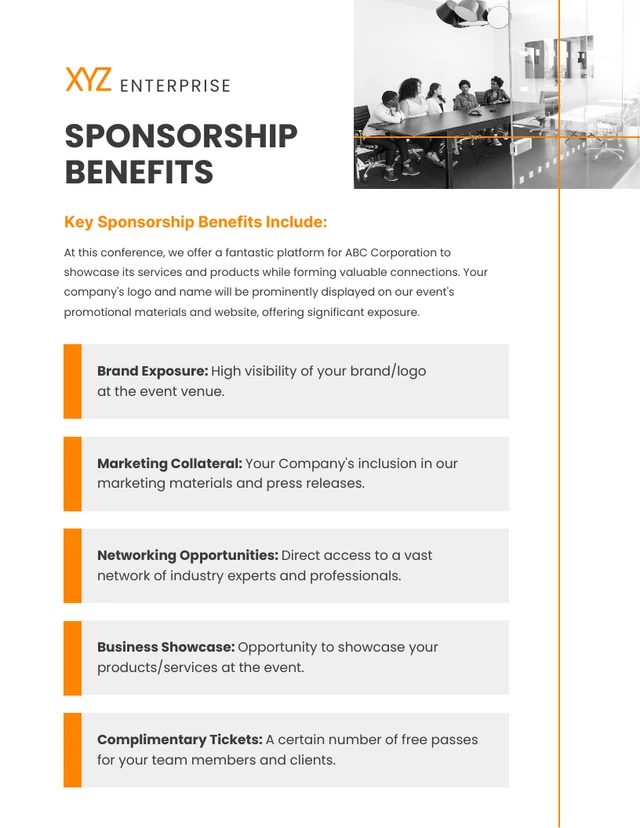 White And Orange Simple Sponsorship Proposal - Page 4