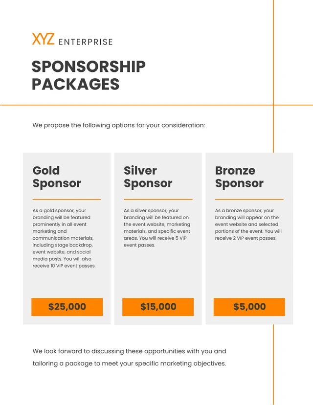 White And Orange Simple Sponsorship Proposal - Page 5