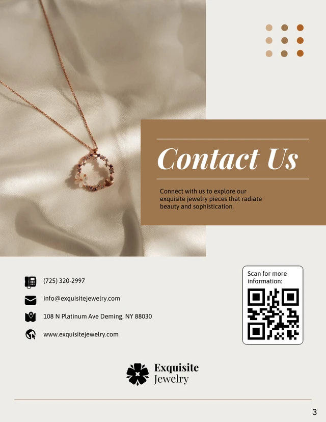 Elegant Brown Jewellery Catalog - Page 3