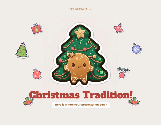 Simple Cute Christmas Illustration Presentation - Seite 1