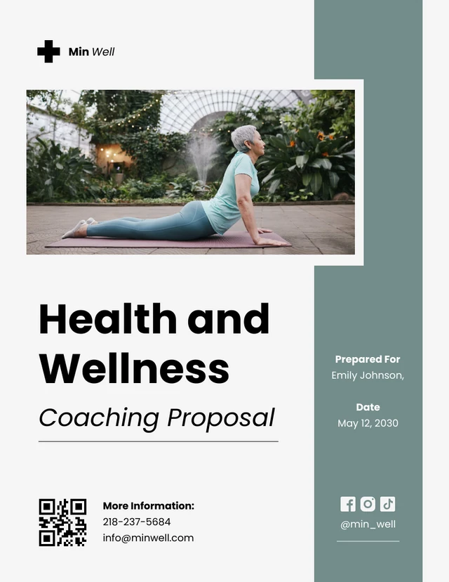 Health and Wellness Coaching Proposal - Page 1
