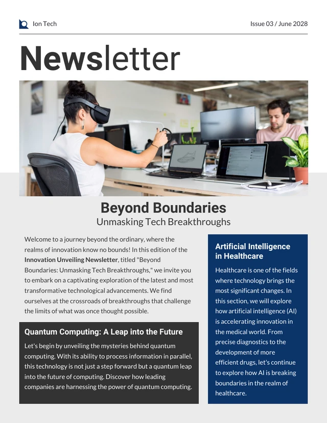 Innovation Unveiling Newsletter Template