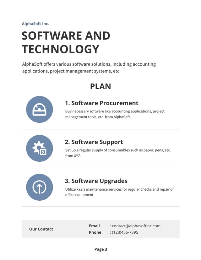 Soft Blue And Grey Proffesional Resource Plan - Page 3