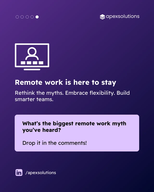 Myths vs. Facts About Remote Work Carousel Post Template - Page 5
