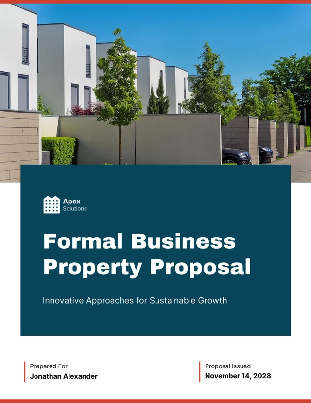 Formal Business Property Proposal - صفحة 1