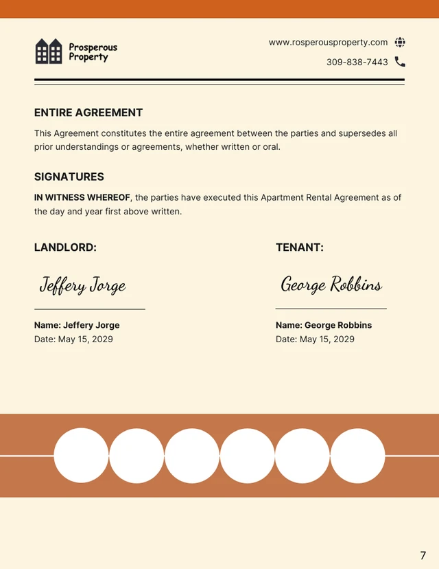 Apartment Rental Contract Template - Page 7