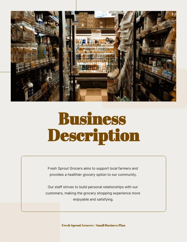 Brown And Cream Small Business Plan - Page 2