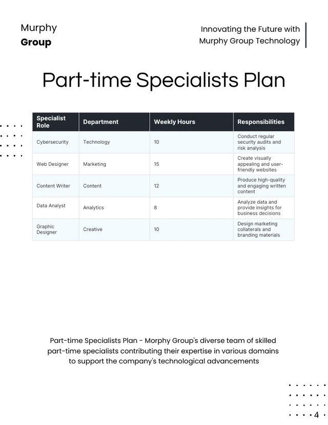 Light Blue Grey Simple Staffing Plans - Page 4