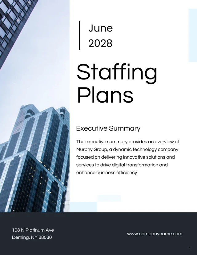 Light Blue Grey Simple Staffing Plans - Page 1