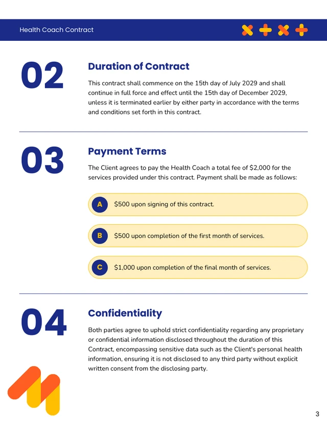 Health Coach Contract Template - صفحة 3