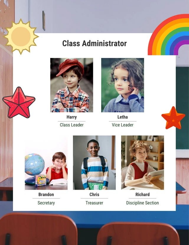 class administrator photo collage Template