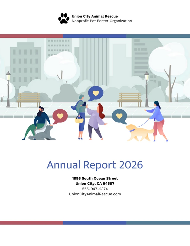 Annual Report Cover Template - Page 1