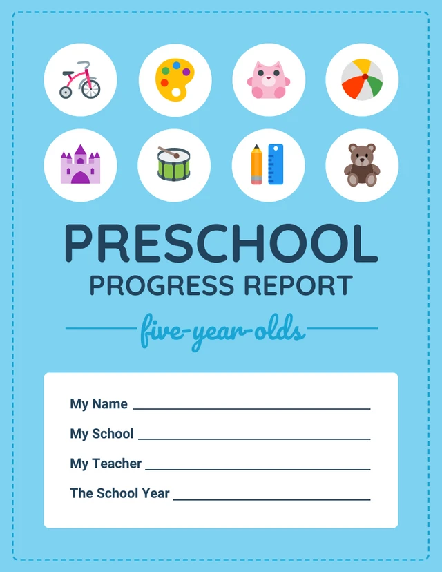 Preschool Progress Report - صفحة 1