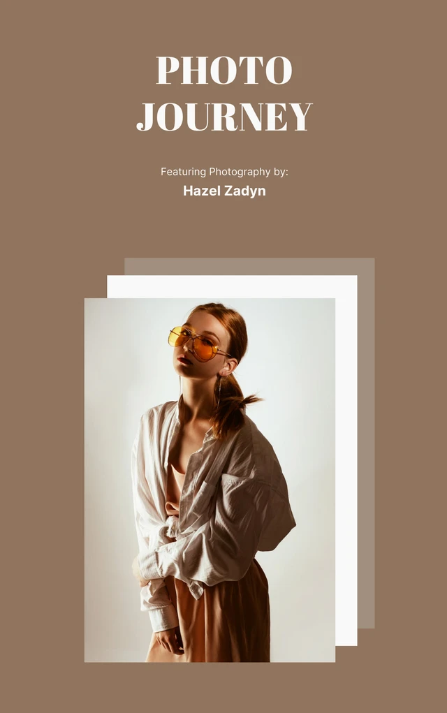 Taupe Minimalist Photography Book Cover Template