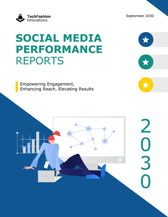 Social Media Performance Report Template - page 1