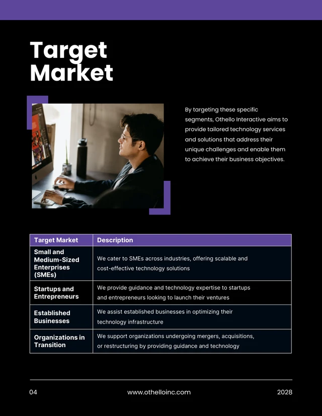 Dark Blue Purple Business Plan - Page 5