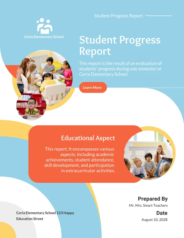Student Progress Report - Page 1