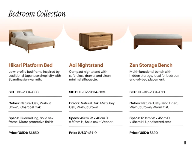 Japandi Furniture Lookbook Catalog Template - Pagina 11