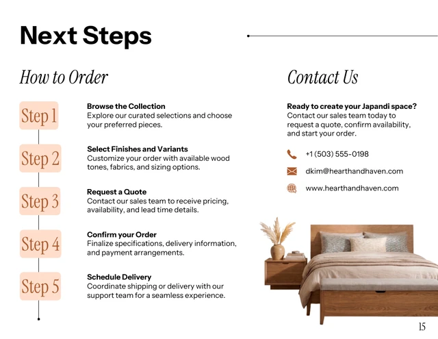 Japandi Furniture Lookbook Catalog Template - Pagina 15