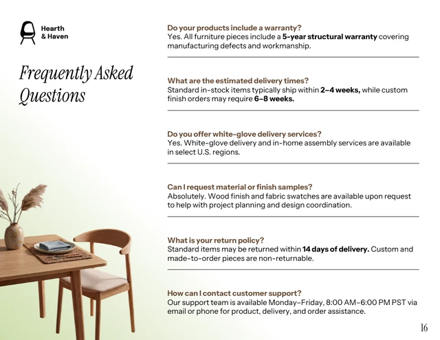 Japandi Furniture Lookbook Catalog Template - Pagina 16