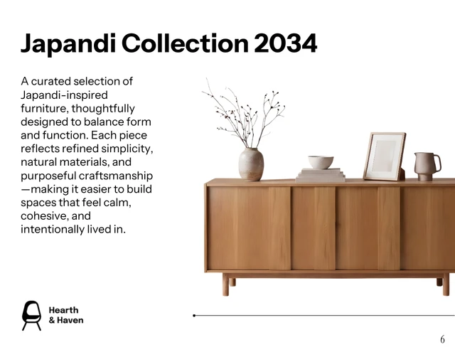 Japandi Furniture Lookbook Catalog Template - Pagina 6