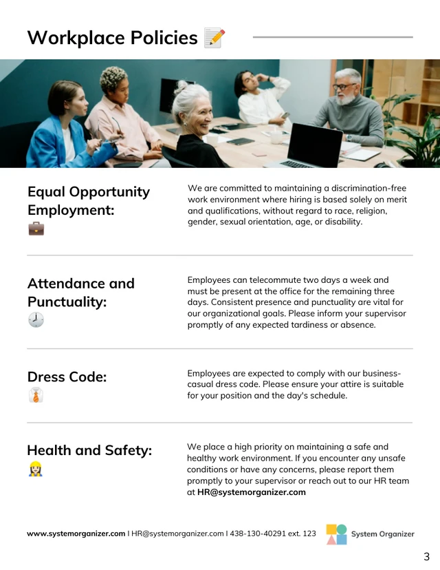 New Hire Onboarding Employee Handbook - Page 3