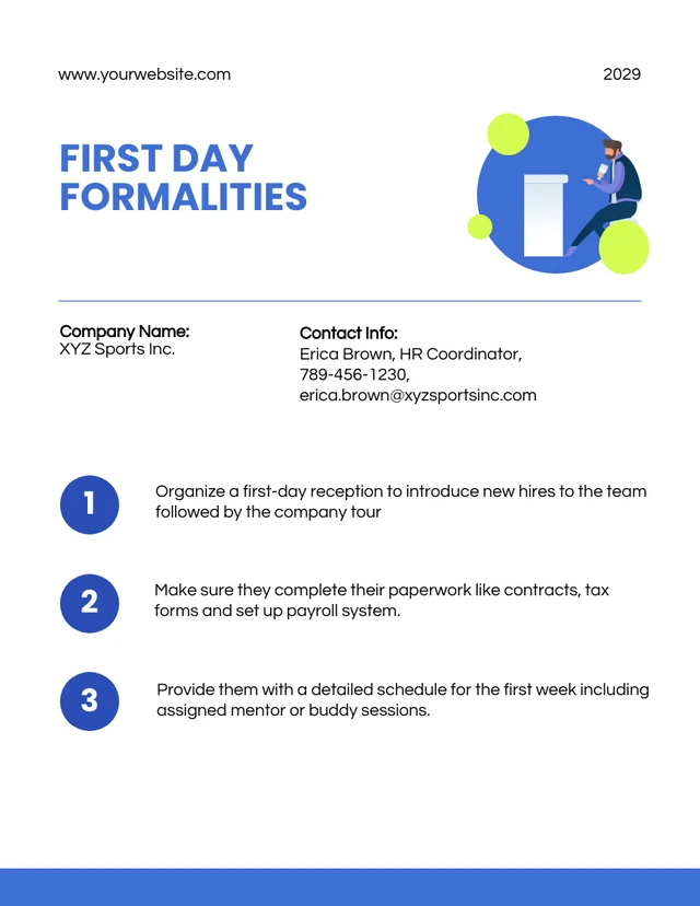 White And Blue Onboarding Plan - Page 3