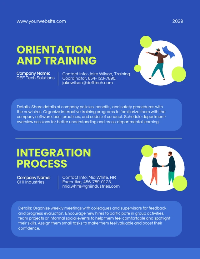White And Blue Onboarding Plan - Page 4