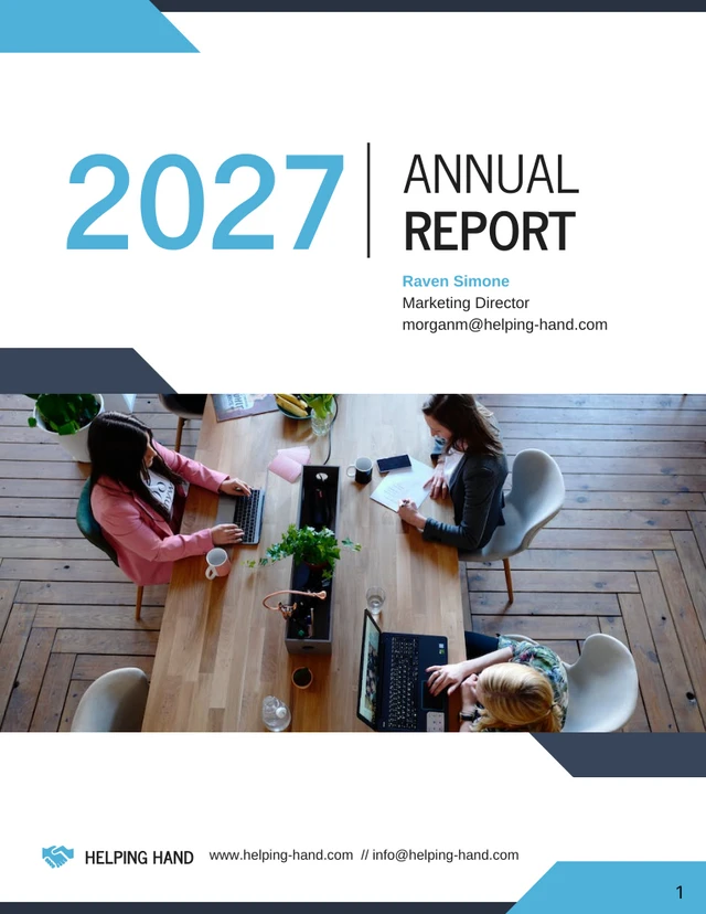 Nonprofit Annual Report Template - page 1