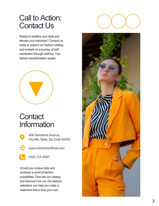 Simple Orange Fashion Catalog - Page 3