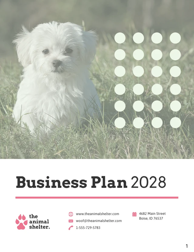 Nonprofit Business Plan Template - Page 1
