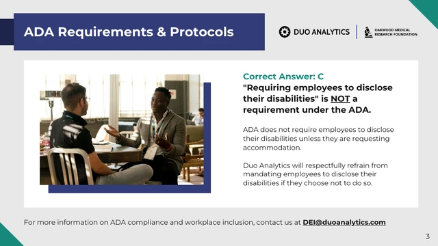 Interactive ADA Compliance Training Quiz Presentation - Seite 3