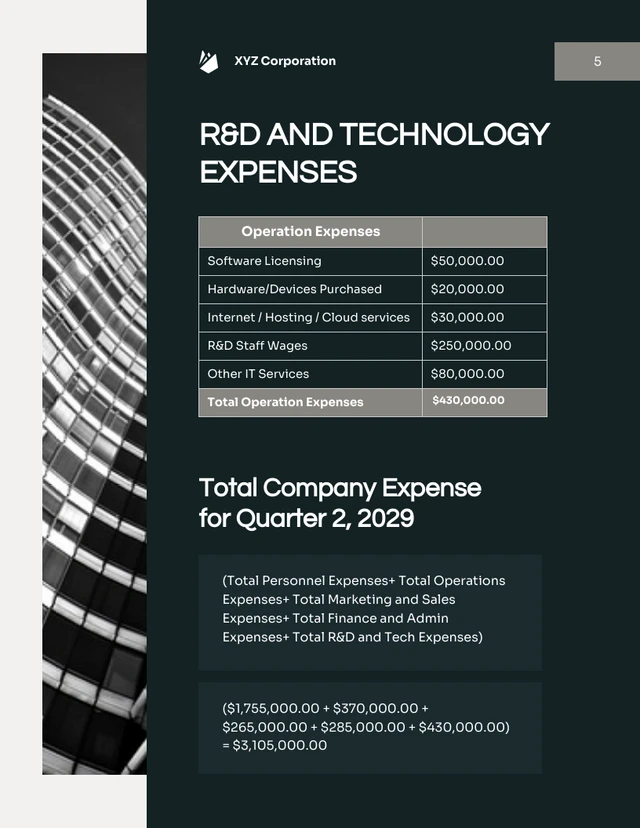Dark Grey Expenses Report - Page 5