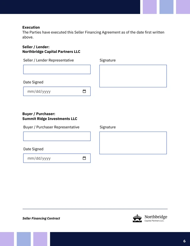 Seller Financing Contract Template - صفحة 6
