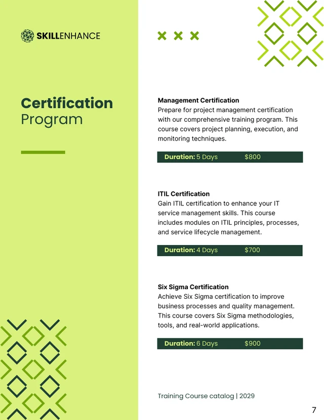 Training Course Catalog Template - Página 7