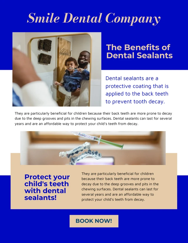 Braun und Blau Modern Dental E-Mail-Newsletter