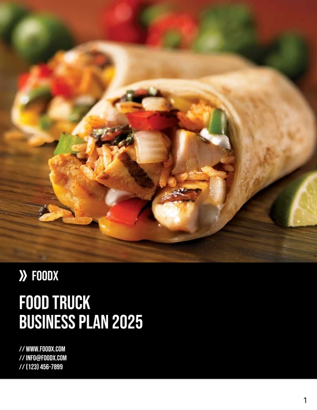 Food Truck Business Plan Template - Página 1