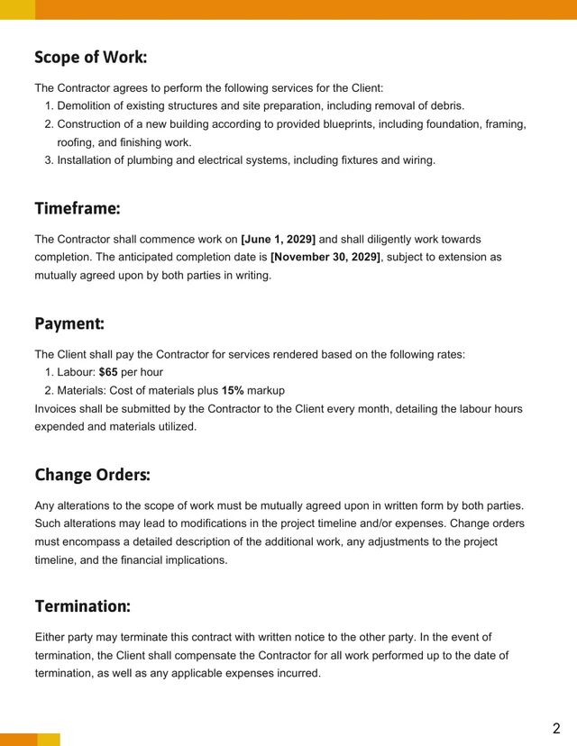 Time And Materials Contract Template - Pagina 2