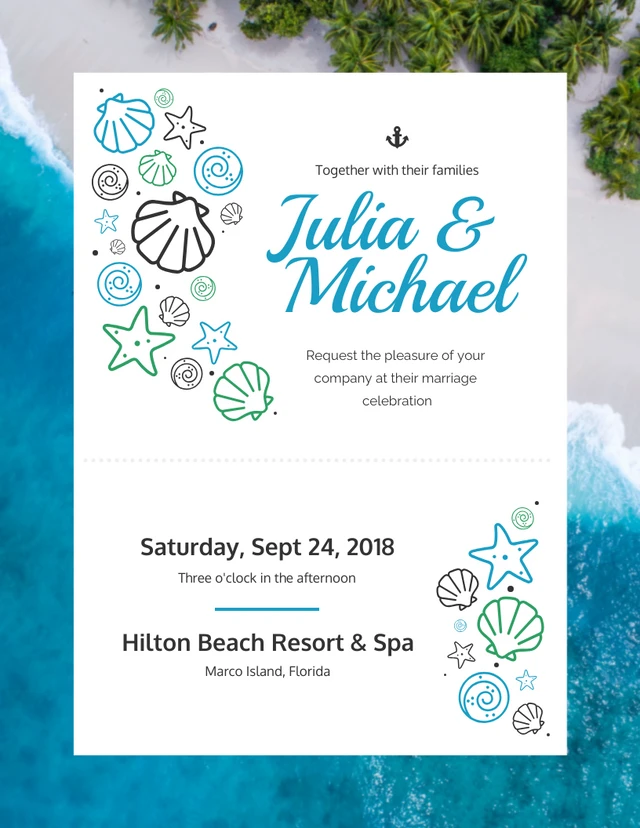 Beach Wedding Invitation