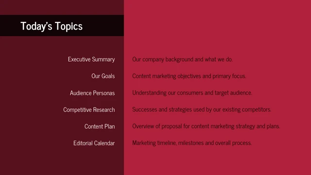 Content Marketing Plan Presentation - Page 2