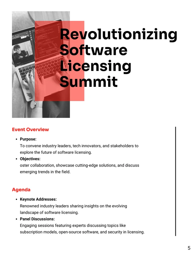 Red White Modern Minimalist Software Licensing Proposal - Page 5
