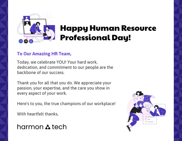 Human Resource Professional Day Thank You Card Template